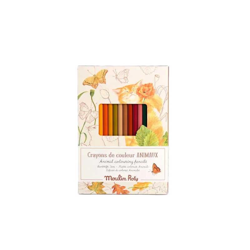 12 crayons de couleur + cartes Le jardinier