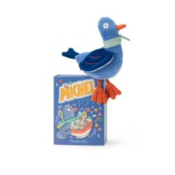 Poupée hochet pigeon Michel Puce & Pilou