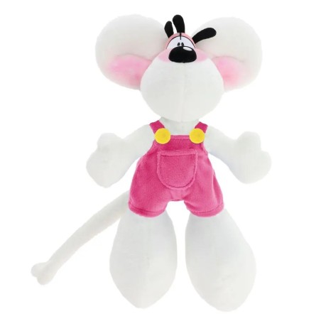 Peluche Diddl en salopette Rose 30cm