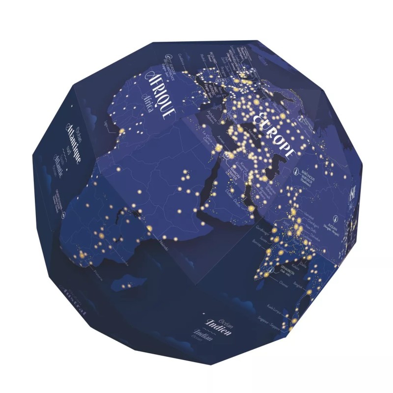 Globe 3D Notre Planète de nuit