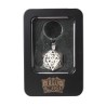 Porte clé D20 Argent Brillant - 7 mini dés à l'intérieur