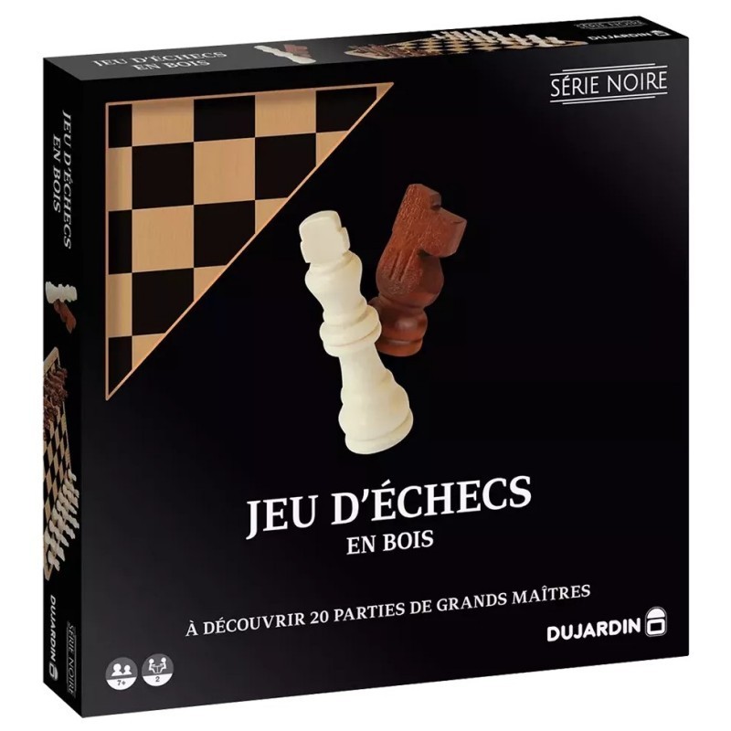 Echiquier Bois - Jeu d'échecs : Série Noire