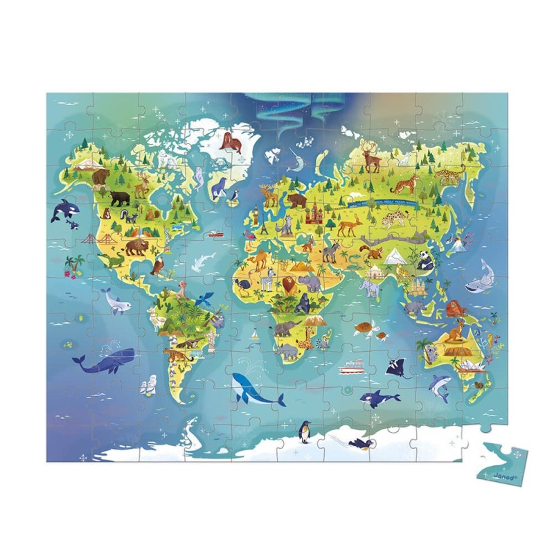 Puzzle Janod - Monde - 100p.