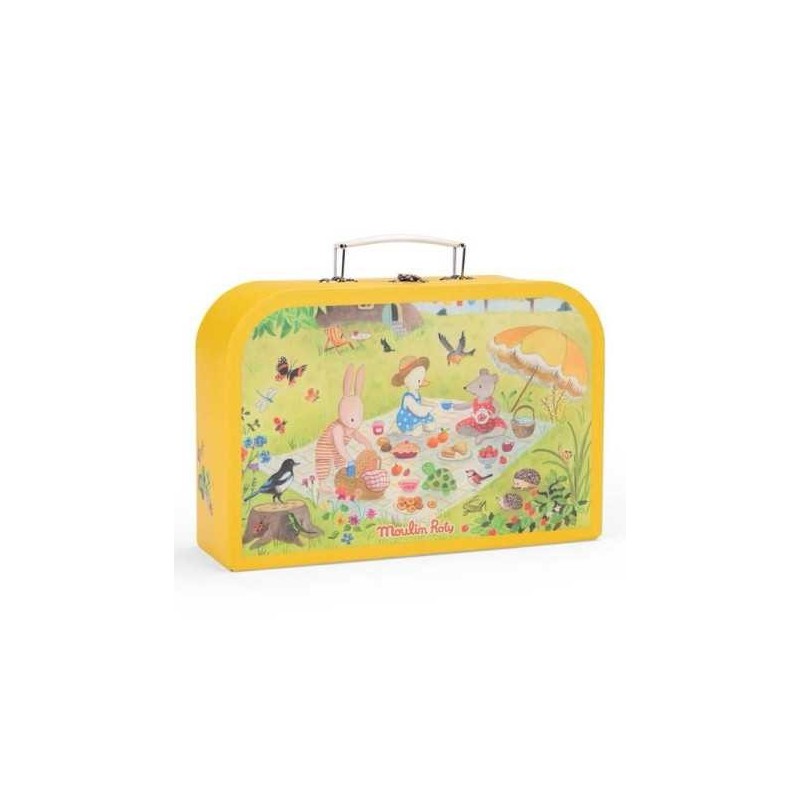Valise dînette thé métal - La Grande Famille - Moulin Roty