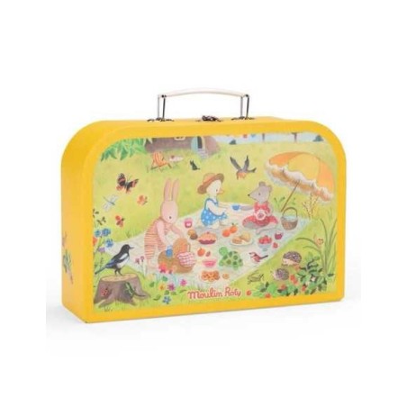 Valise dînette thé métal - La Grande Famille - Moulin Roty