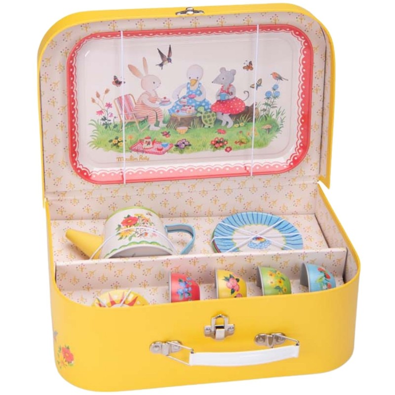 Valise dînette thé métal - La Grande Famille - Moulin Roty