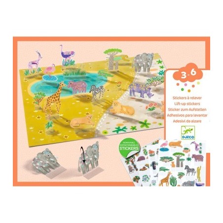 Créer avec des Stickers - Stickers à relever - Animaux