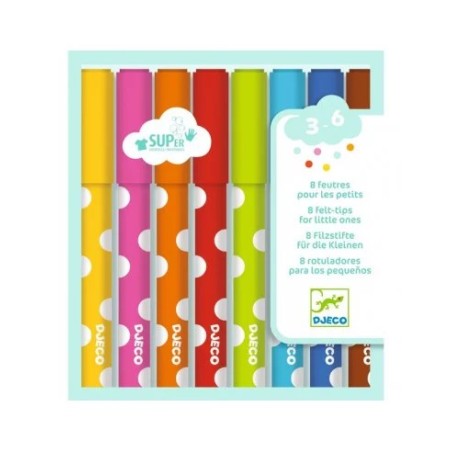 8 feutres pour les petits Djeco