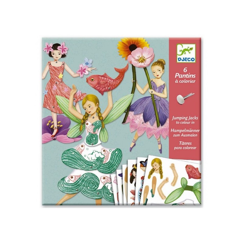 Pantins à colorier - Fées