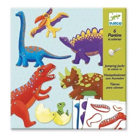 Pantins à colorier - Dinos