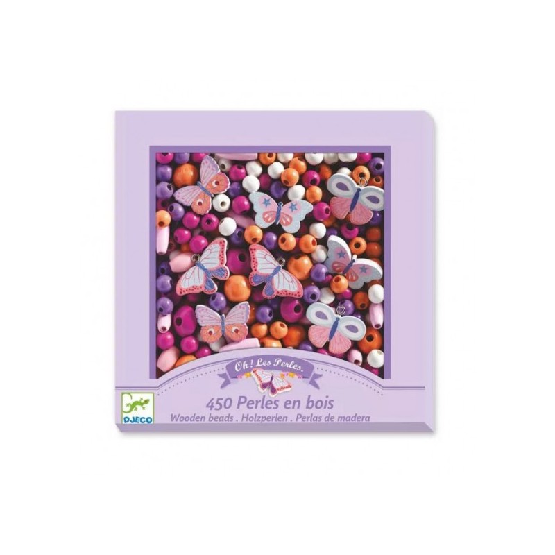 Perles bois - Papillons