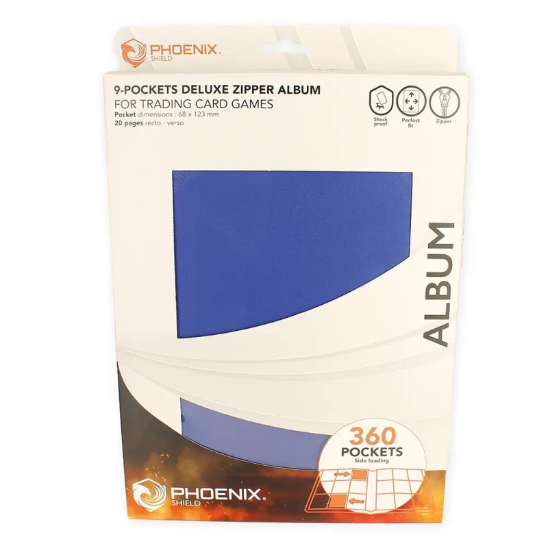 Album Deluxe Zip pour TopLoaders - Bleu 20 pages de 9 cases