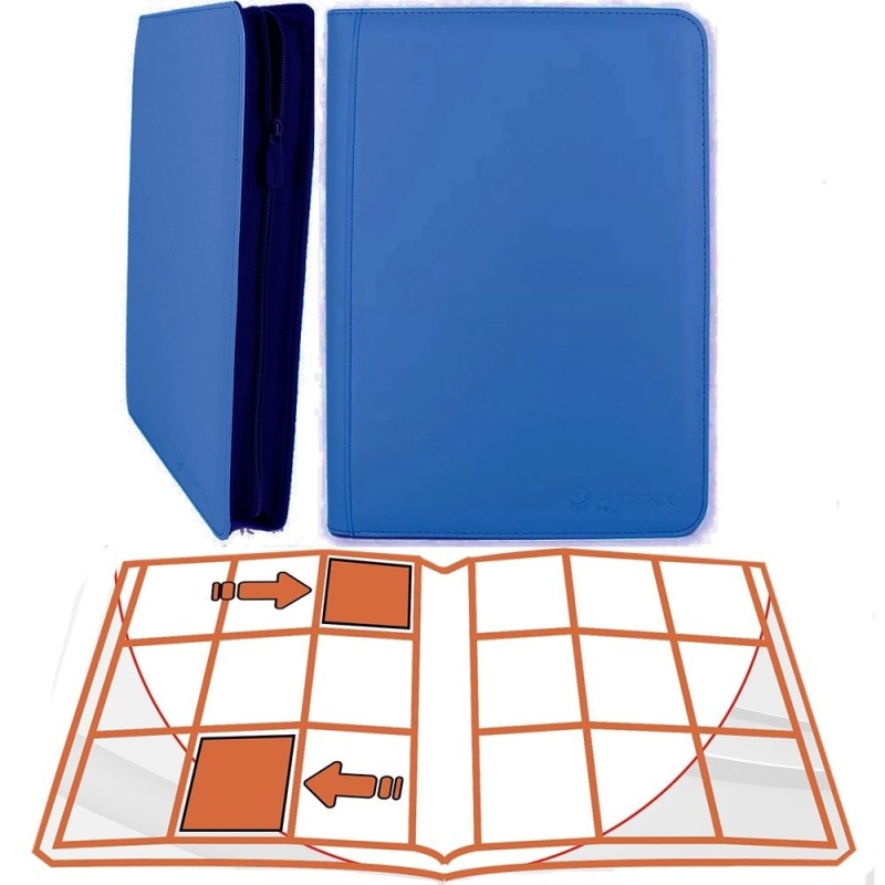 Album Deluxe Zip pour TopLoaders - Bleu 20 pages de 9 cases