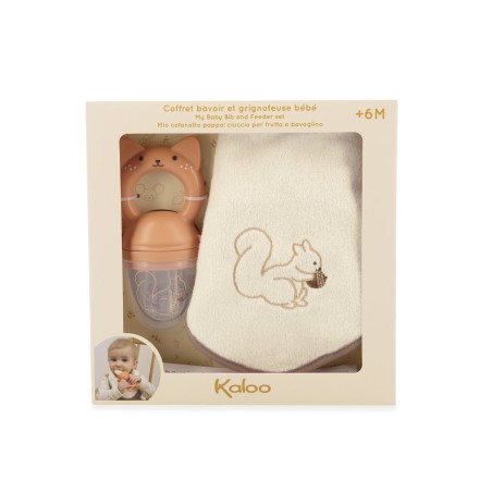 Coffret Bavoir et Grignoteuse Ecureuil