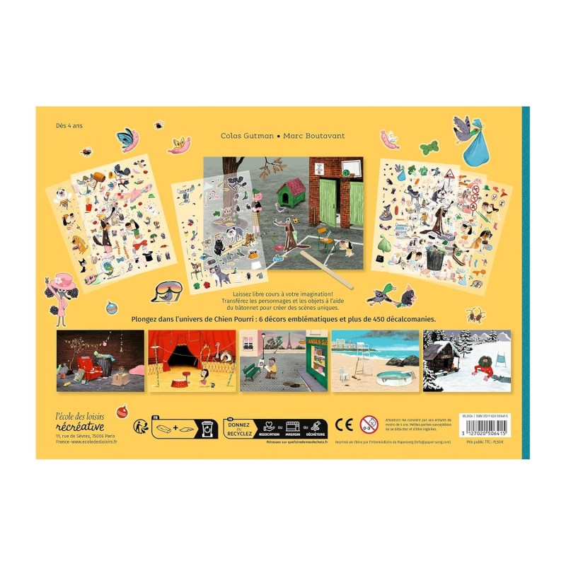 Moulin Roty - Décalcomanies L'Ecole des Loisirs - Chien Pourri