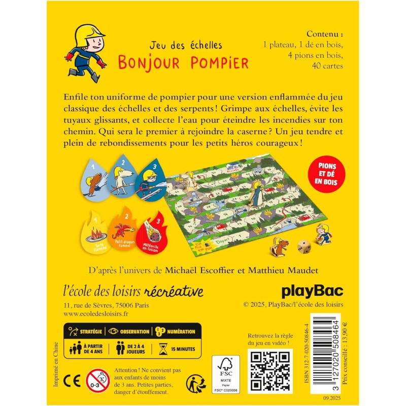 Jeu des Echelles, Bonjour Pompier - L'Ecole des Loisirs