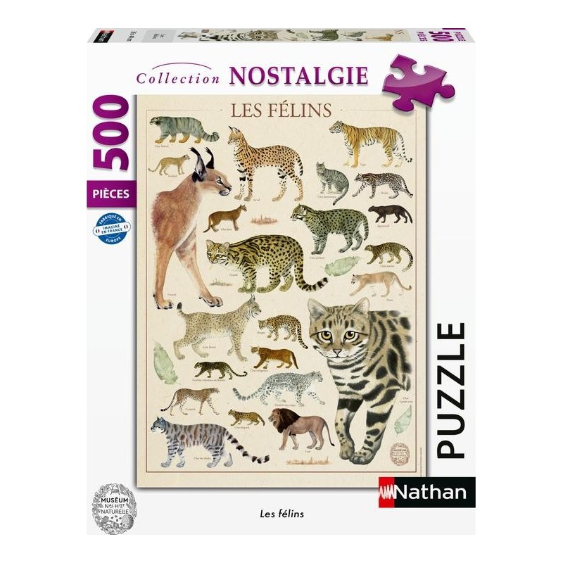 Puzzle Nathan - Les Félins - 500p.