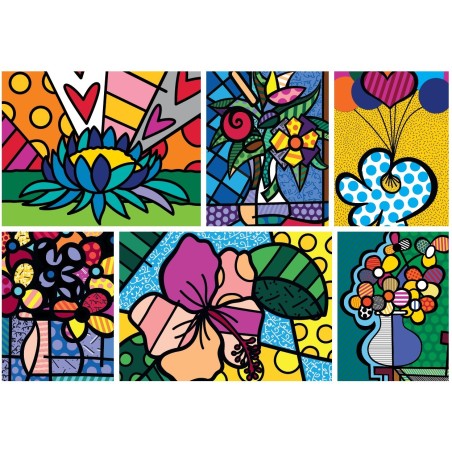 Puzzle - Collage: Flowers de Romero Britto - 2000p.
