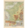 Puzzle - Carte de la France Physique, Larousse 1925 - 2000p.