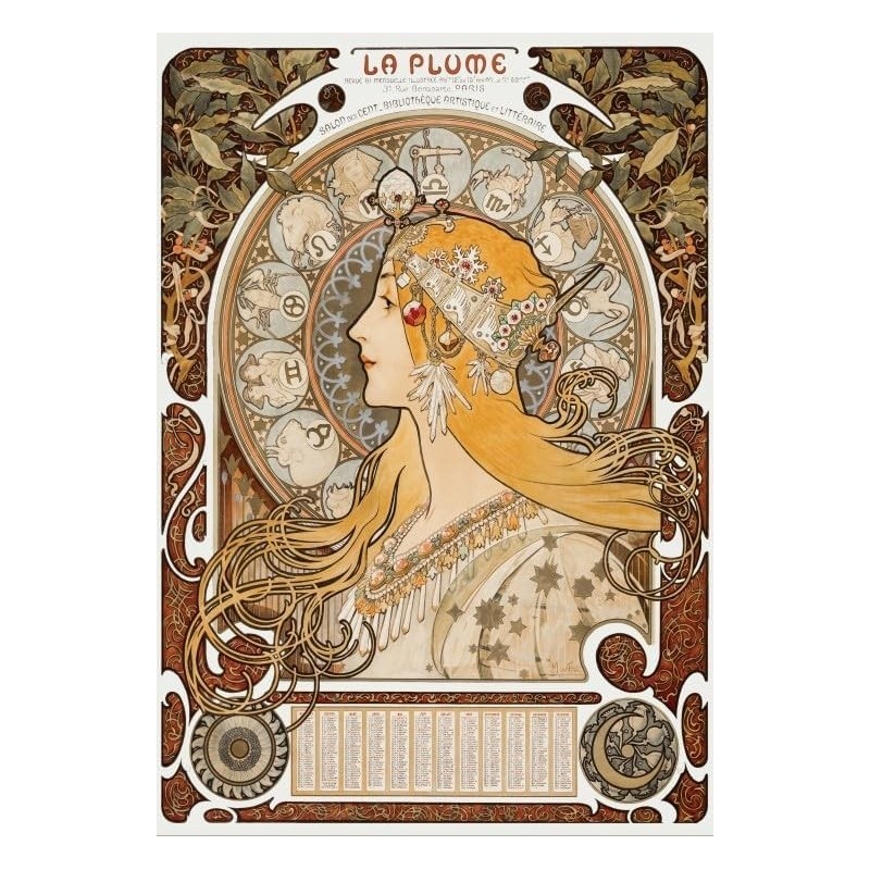 Puzzle -La Plume de Alphonse Mucha 1896 - 1000p.