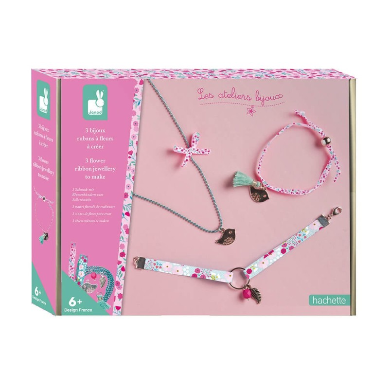 3 bijoux rubans à fleur à créer