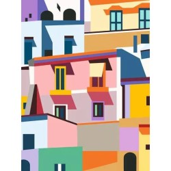 CreArt Peinture par numéros - Colorful Houses
