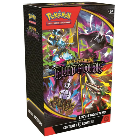 Pokémon Bundle 6 Boosters ME05 Nuit Noire Français