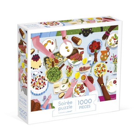 Puzzle Janod - Repas en famille 1000p