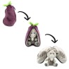 Peluche Flipetz Veggies - Elephant&Aubergine