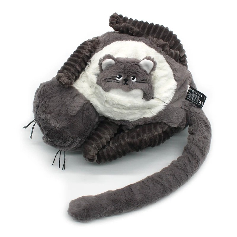 Peluche Ptipotos - Chat Gris Maman&Bébé