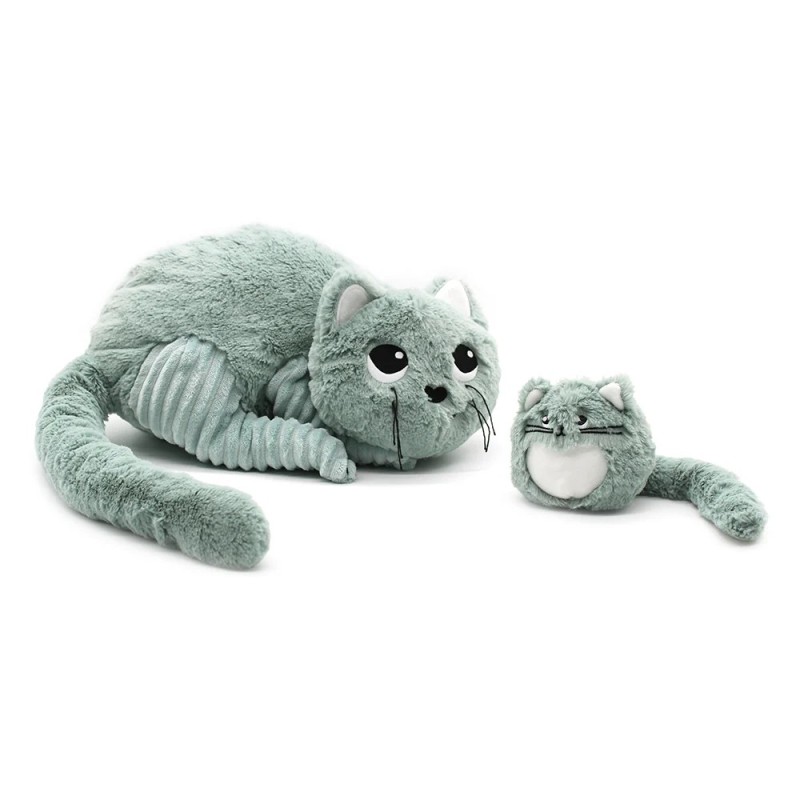 Peluche Ptipotos - Chat Menthe Maman&Bébé