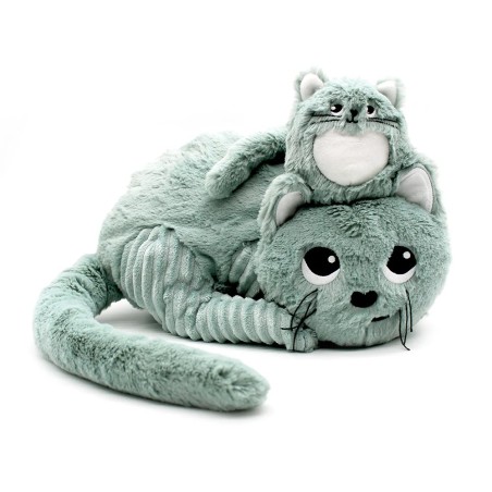 Peluche Ptipotos - Chat Menthe Maman&Bébé