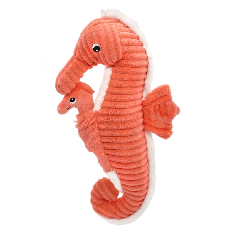 Peluche Ptipotos - Hippocampe Corail Papa&Bébé