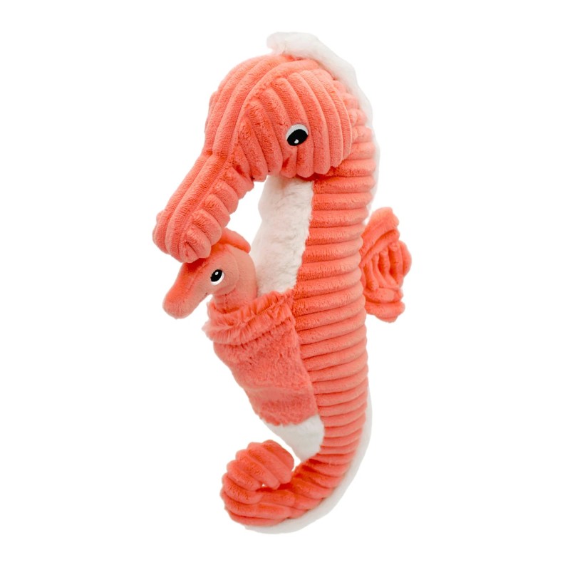 Peluche Ptipotos - Hippocampe Corail Papa&Bébé